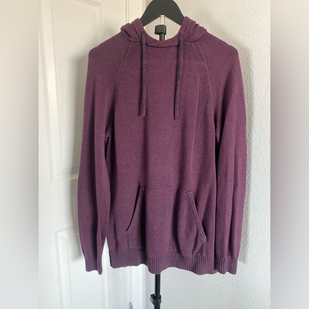Men's Pullover Hoodie Sweater - Plum